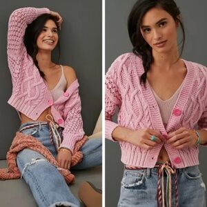 Anthropologie Pilcro Pink Sweater
